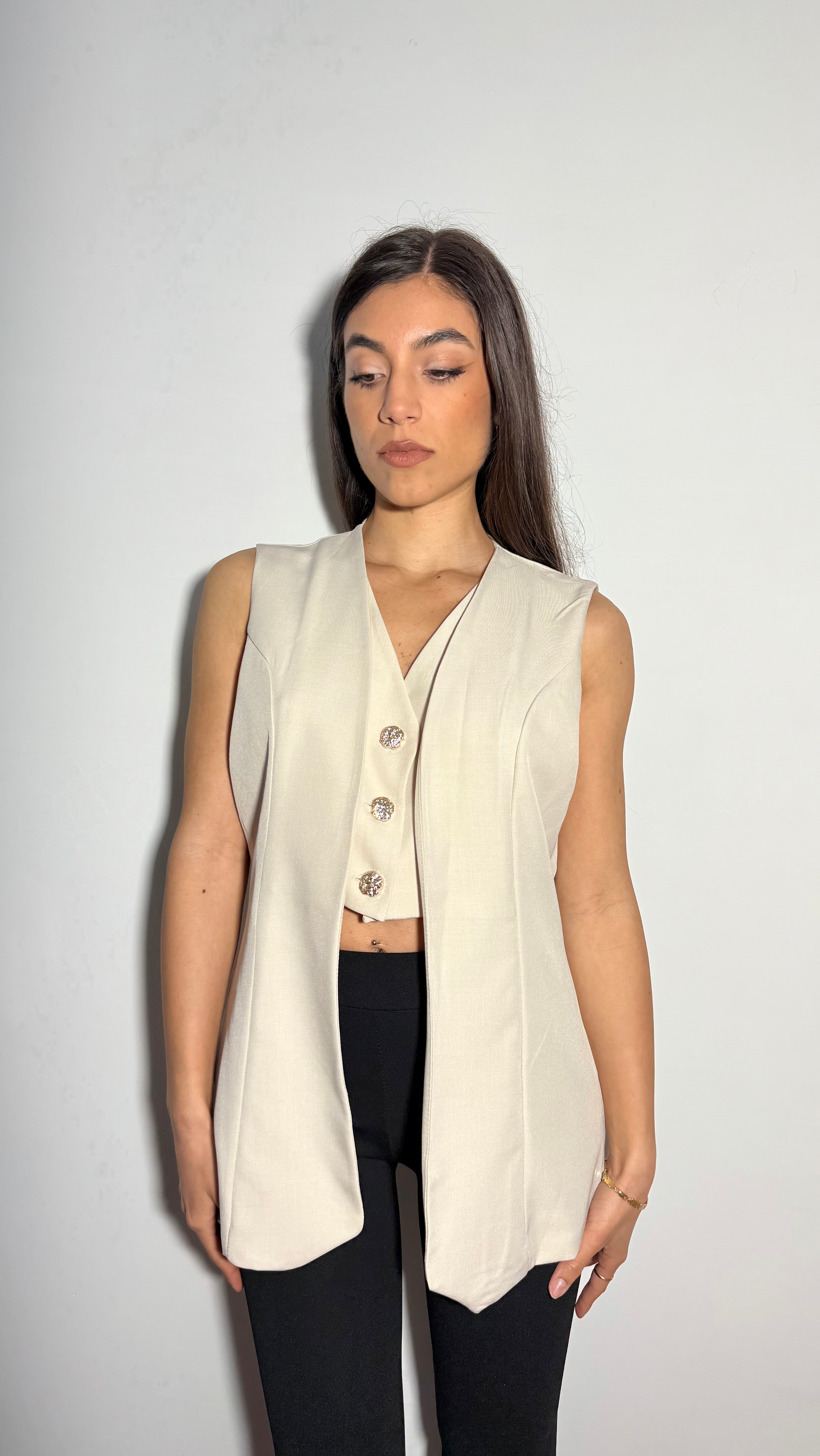 GILET JUSTINE - BEIGE
