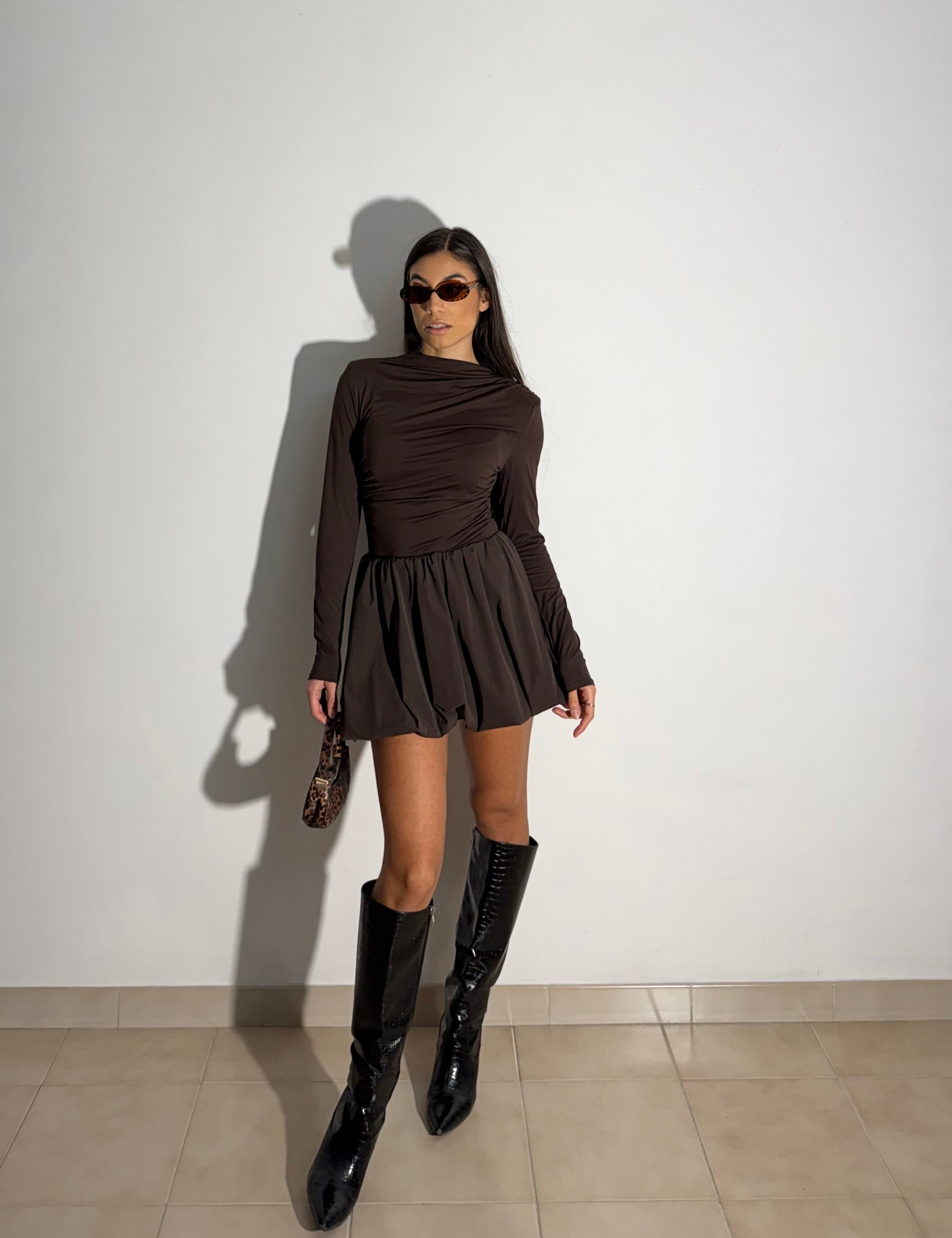 MINI ABITO DAKOTA - MARRONE