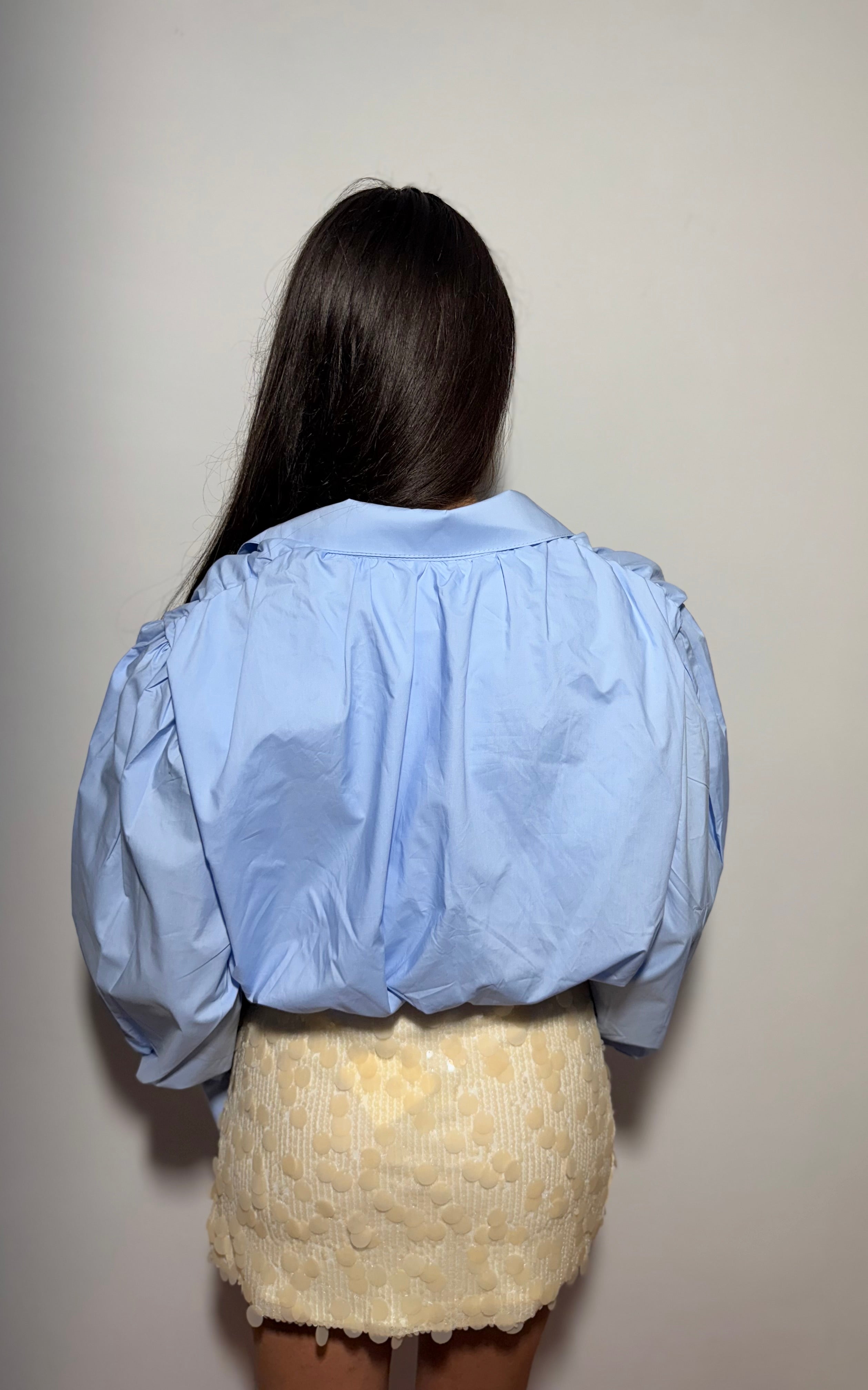 CAMICIA BALLOON - AZZURRA