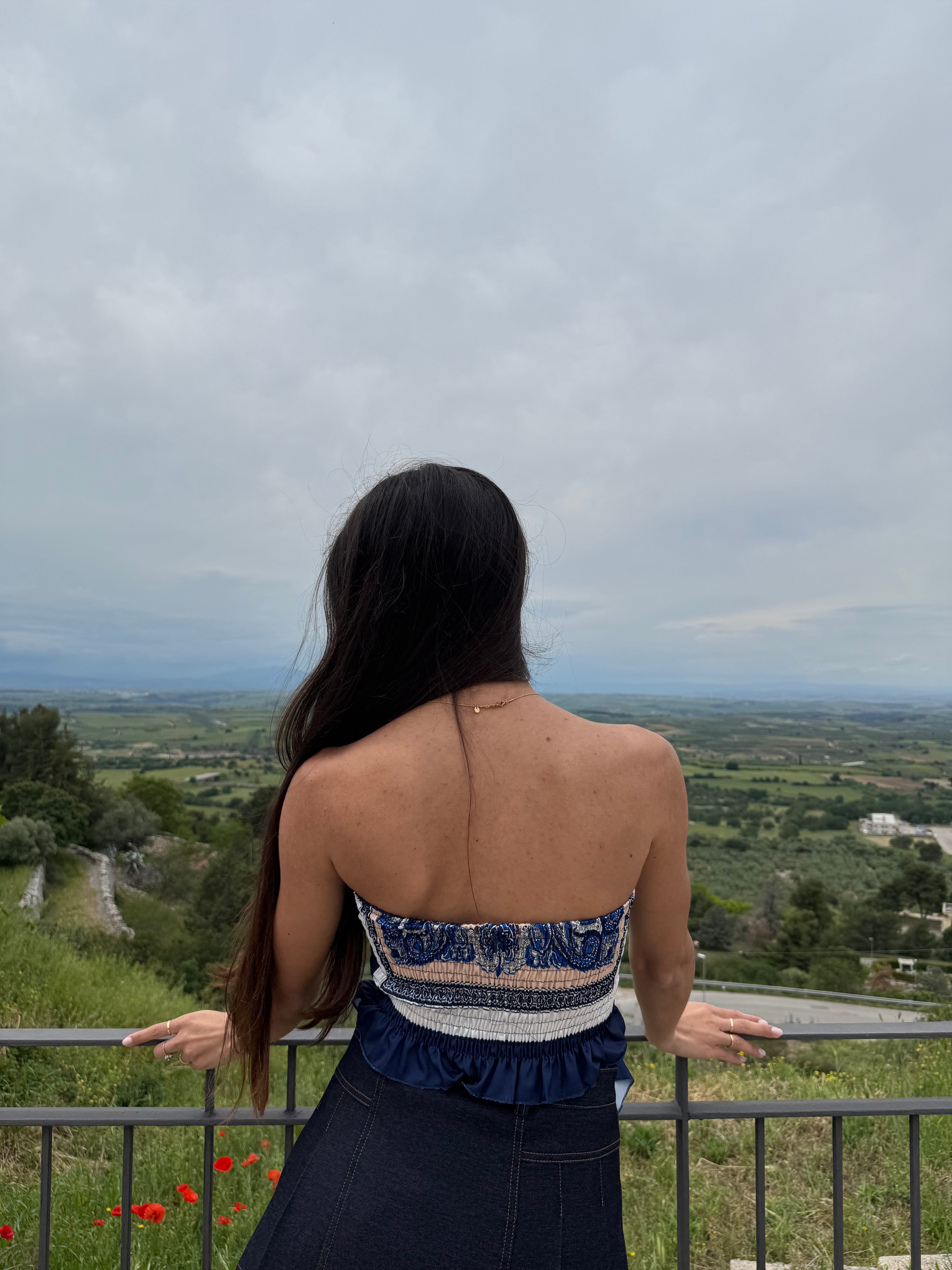 TOP FAZZOLETTO - BLU