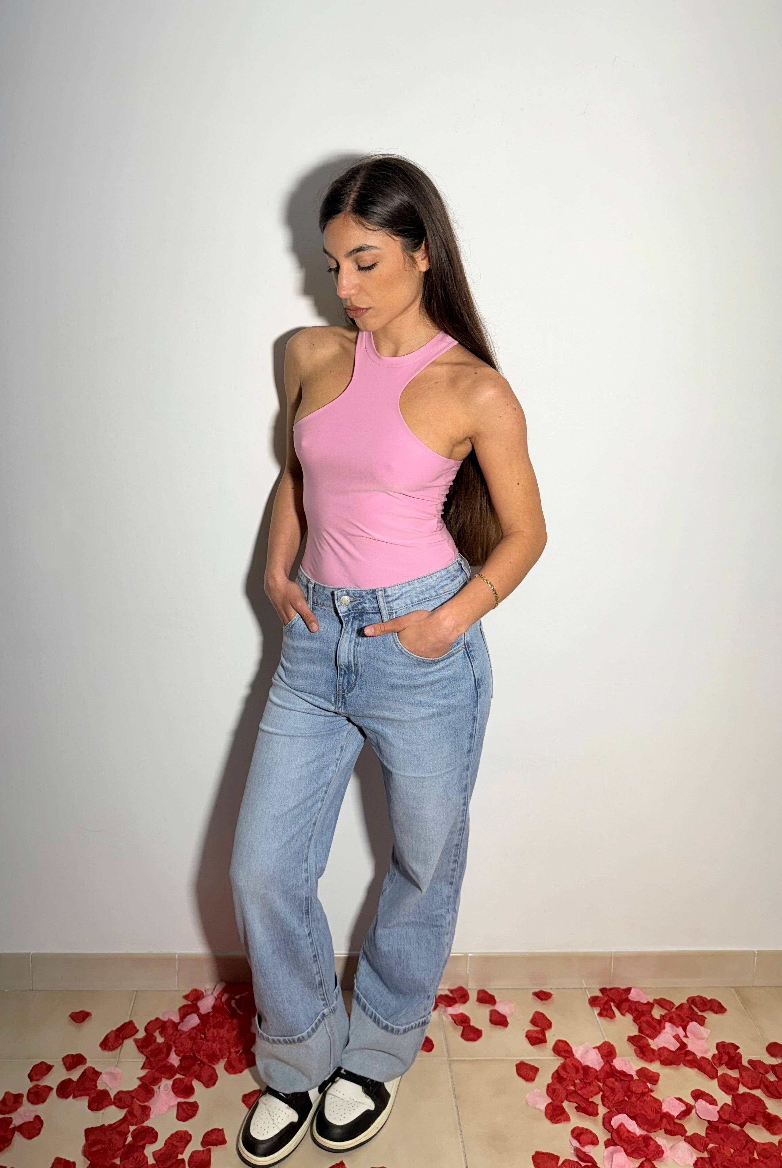 JEANS EFFETTO PIEGONE