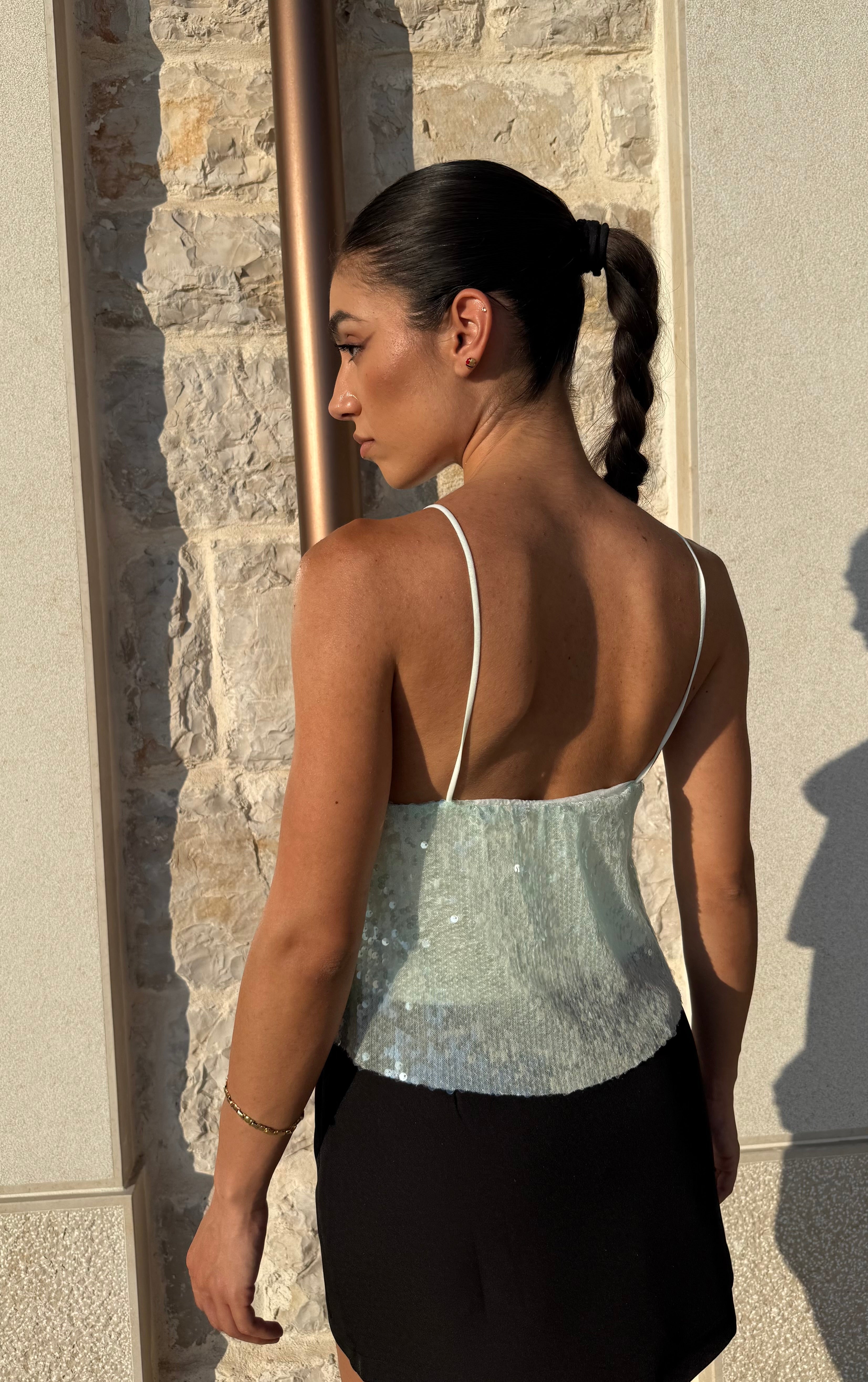 TOP SHIMMER - VERDE