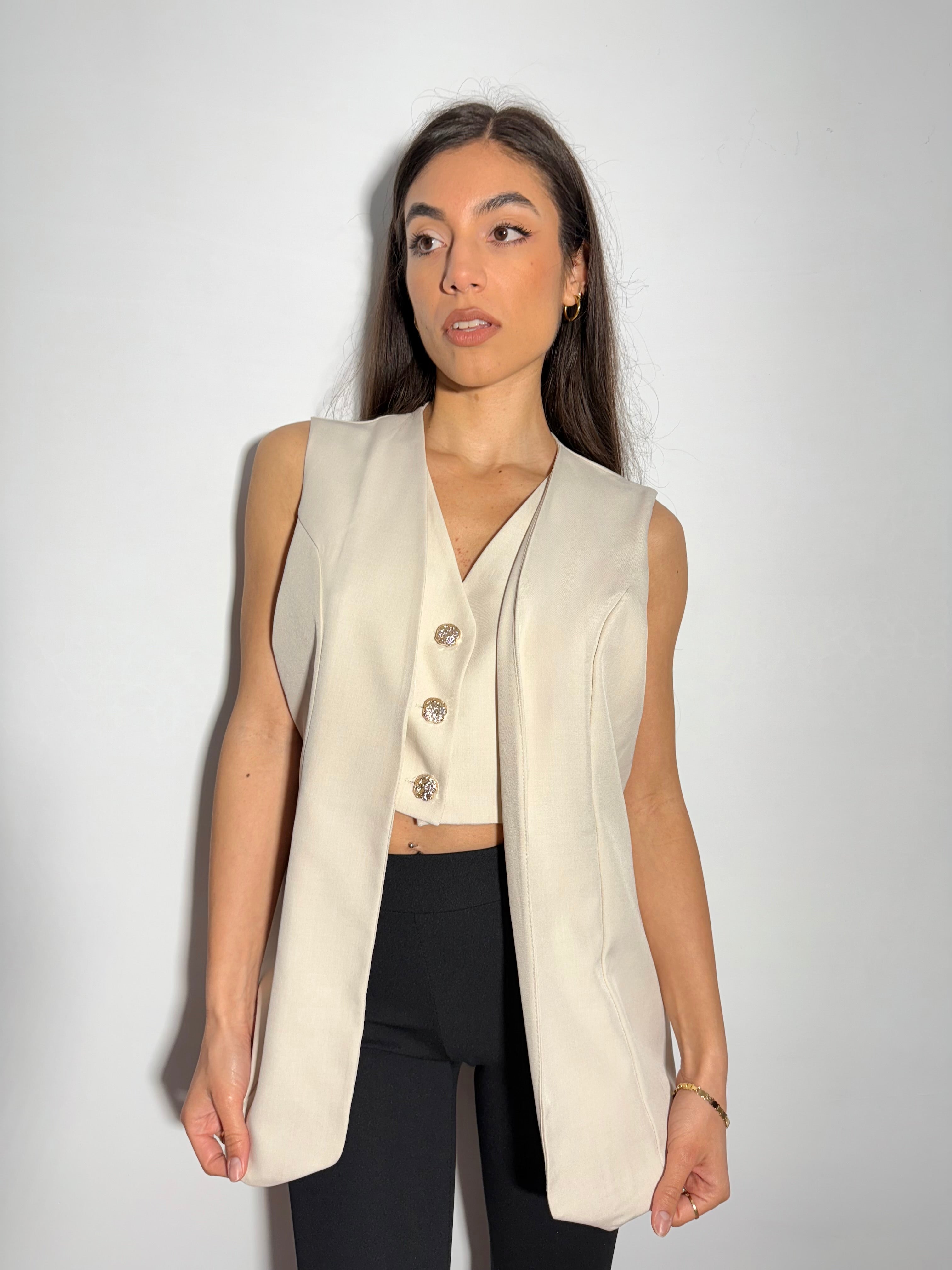 GILET JUSTINE - BEIGE