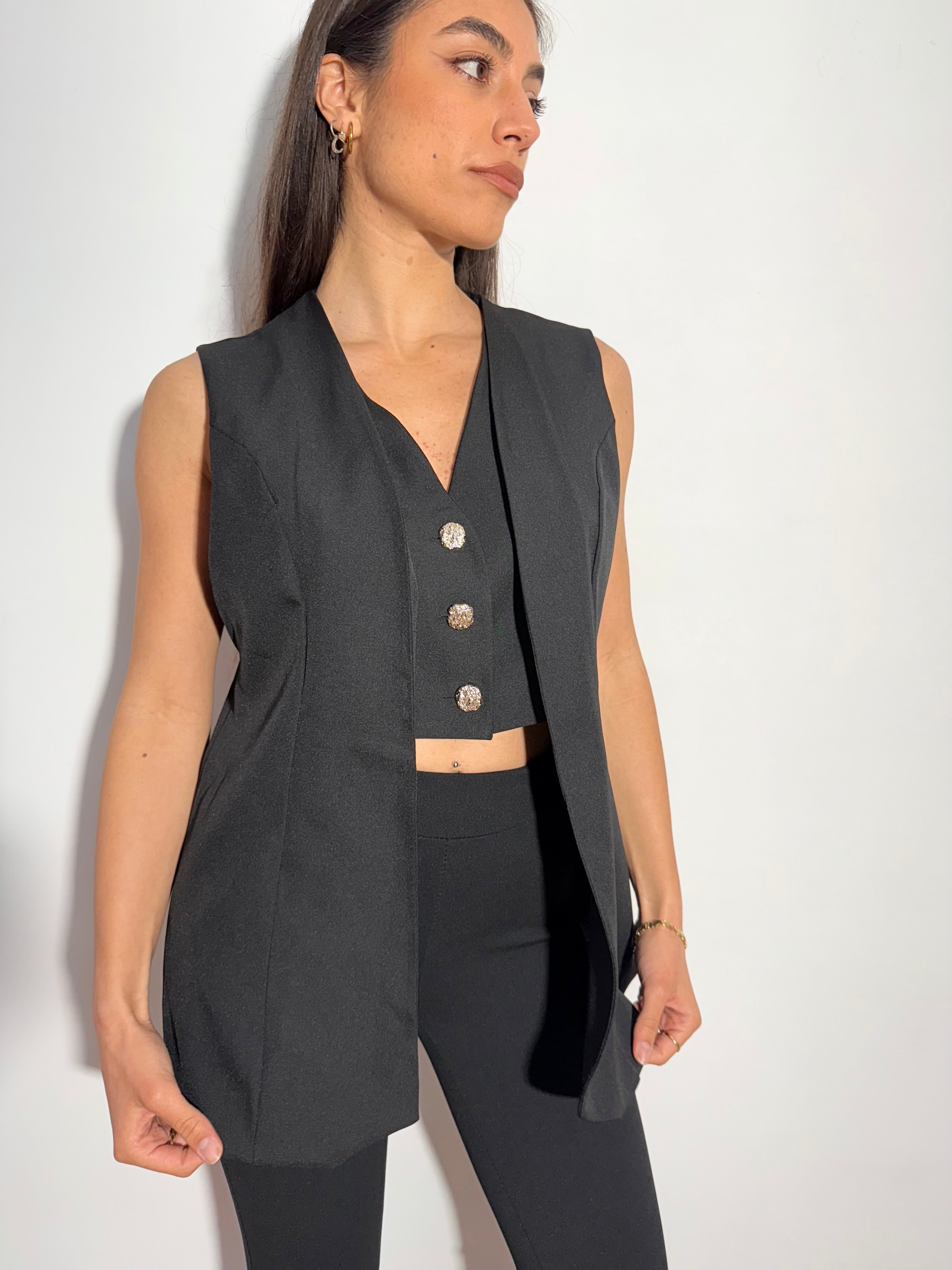 GILET JUSTINE - NERO