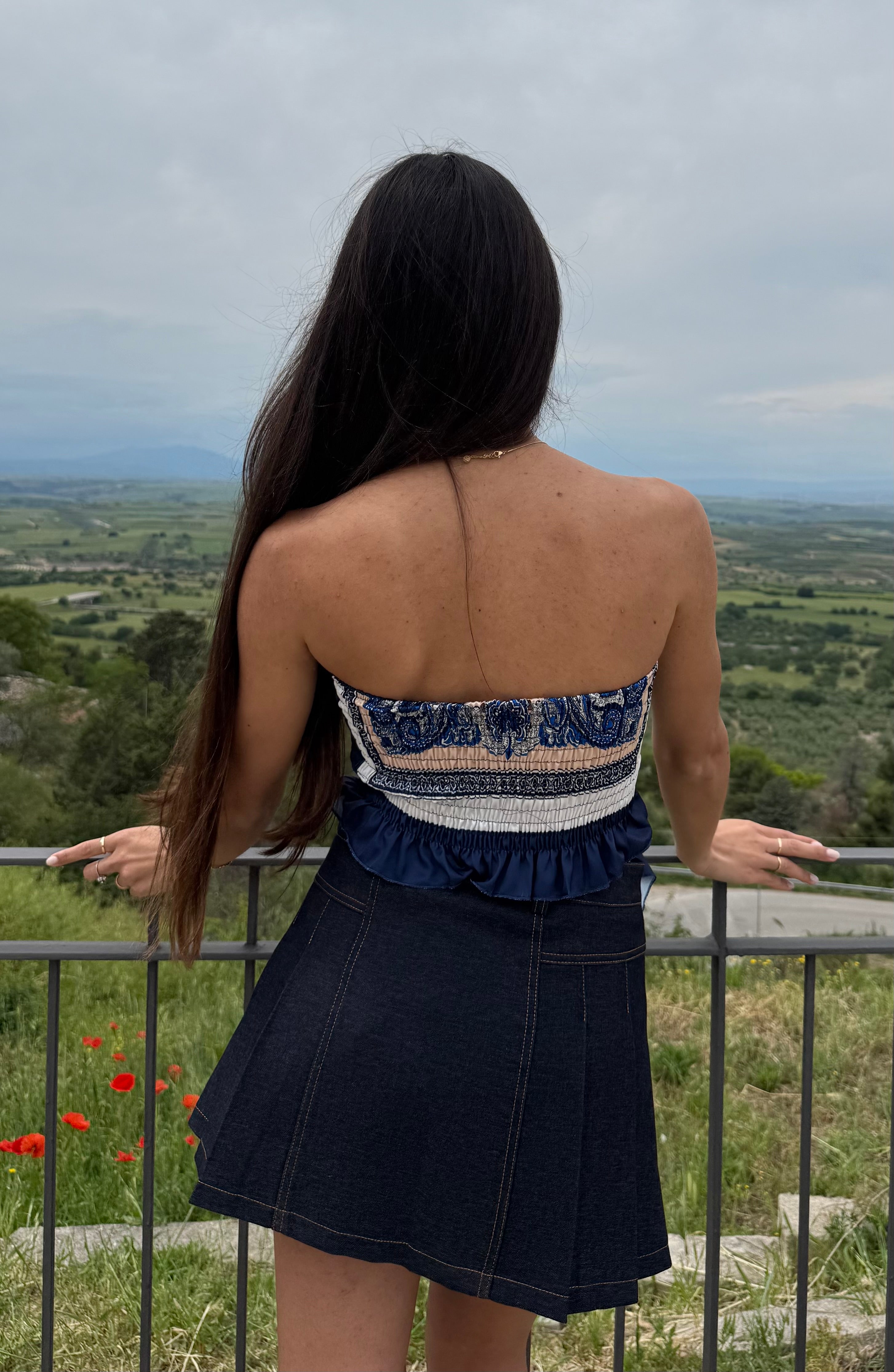 TOP FAZZOLETTO - BLU