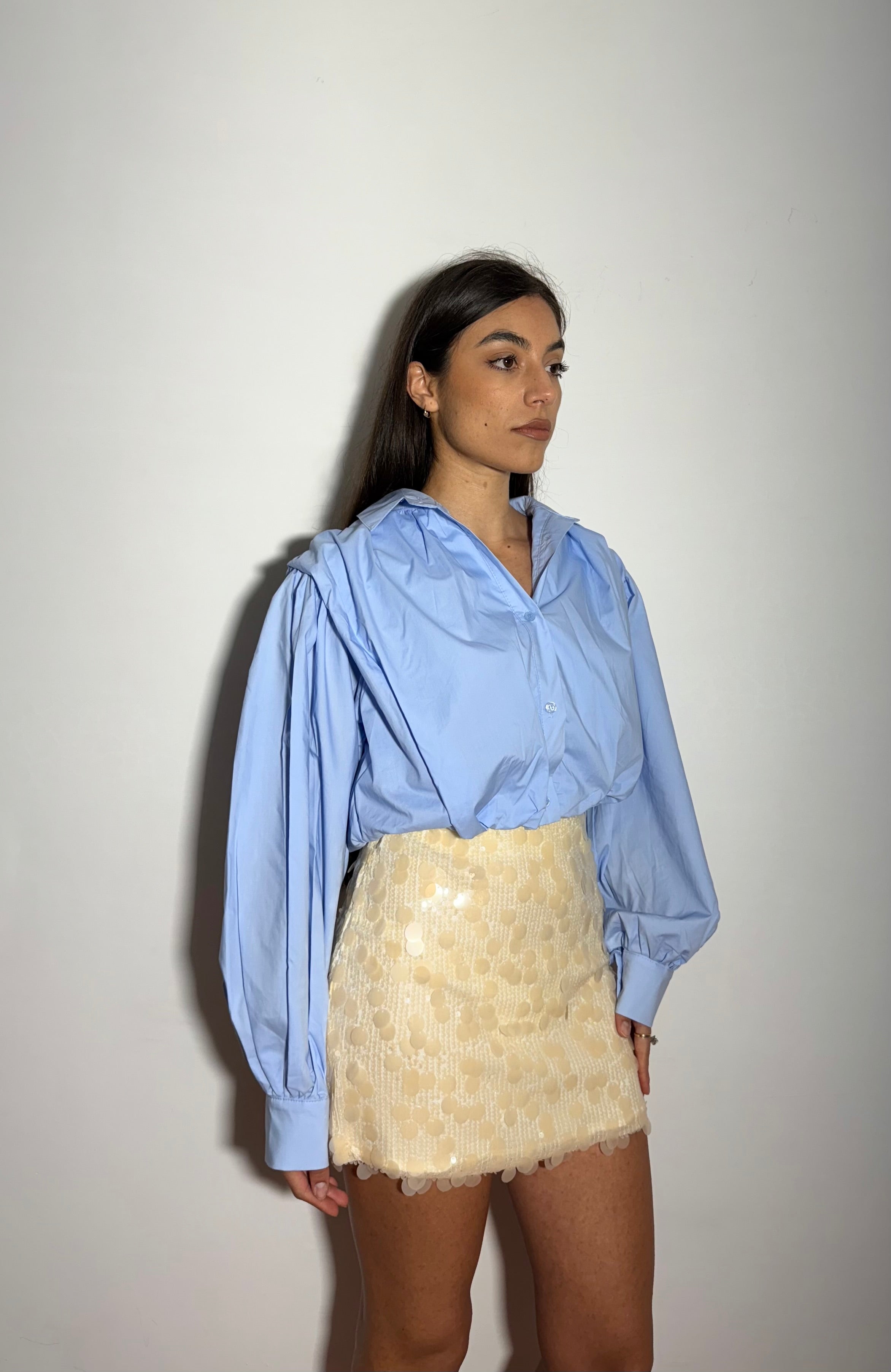 CAMICIA BALLOON - AZZURRA