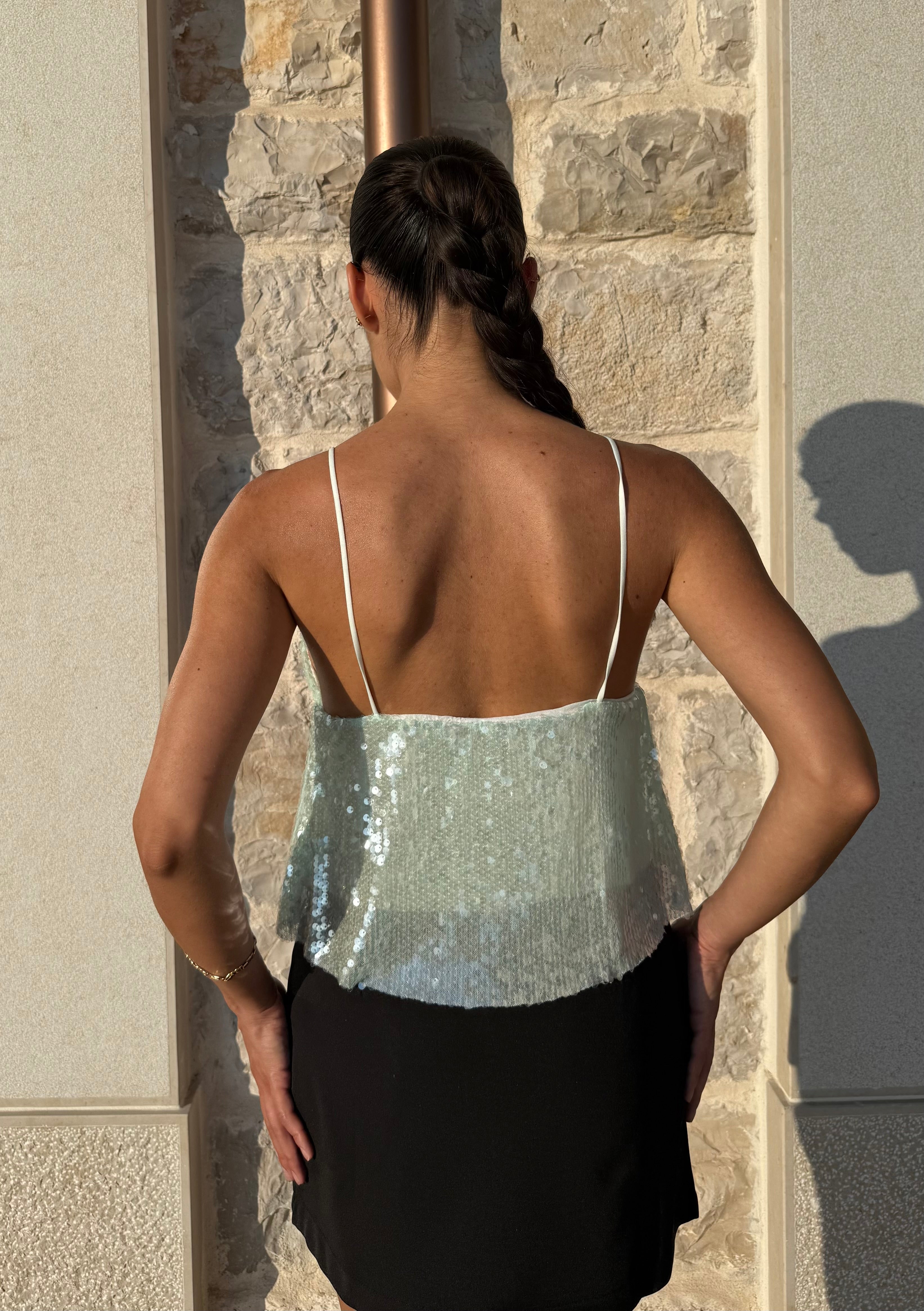 TOP SHIMMER - VERDE