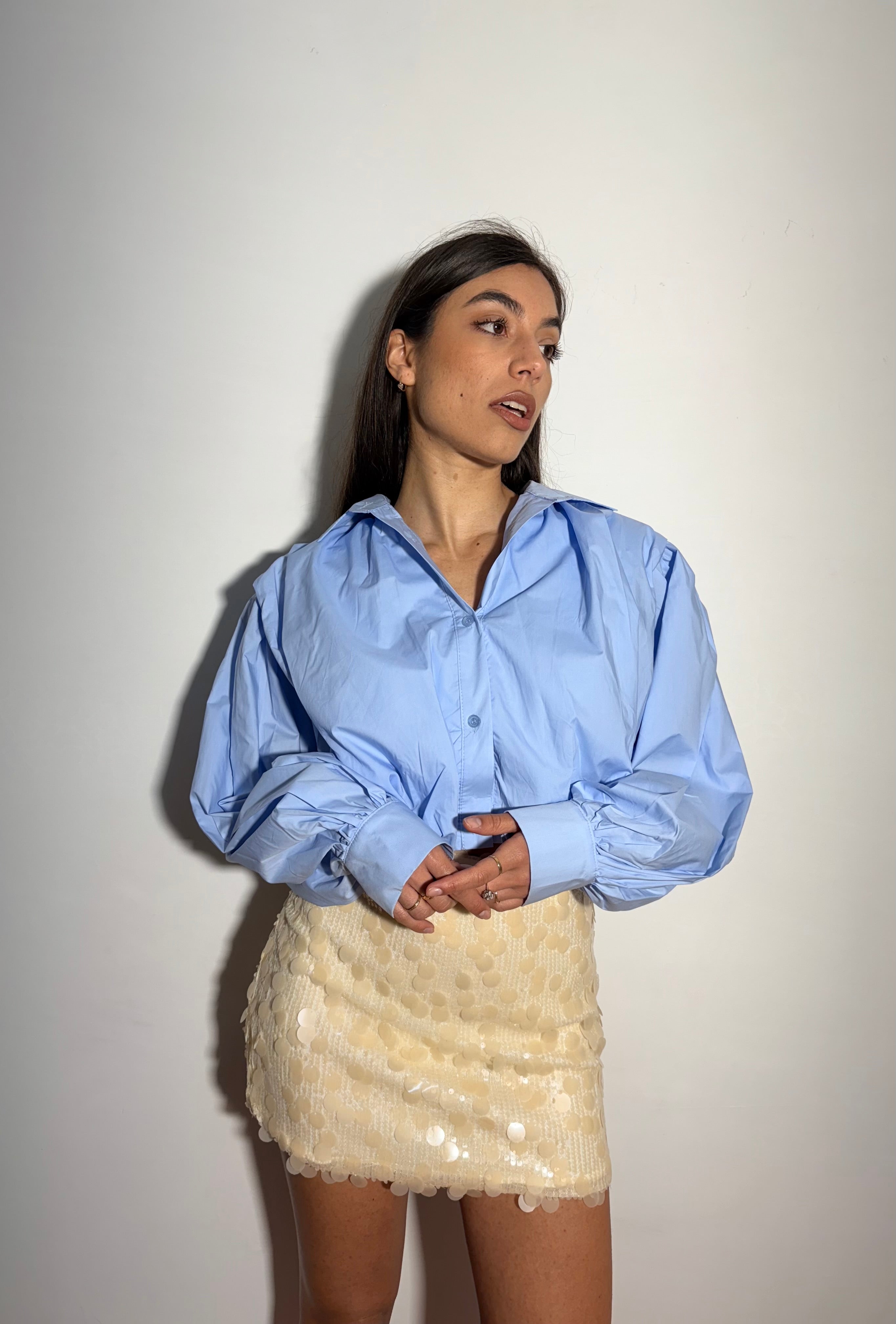 CAMICIA BALLOON - AZZURRA