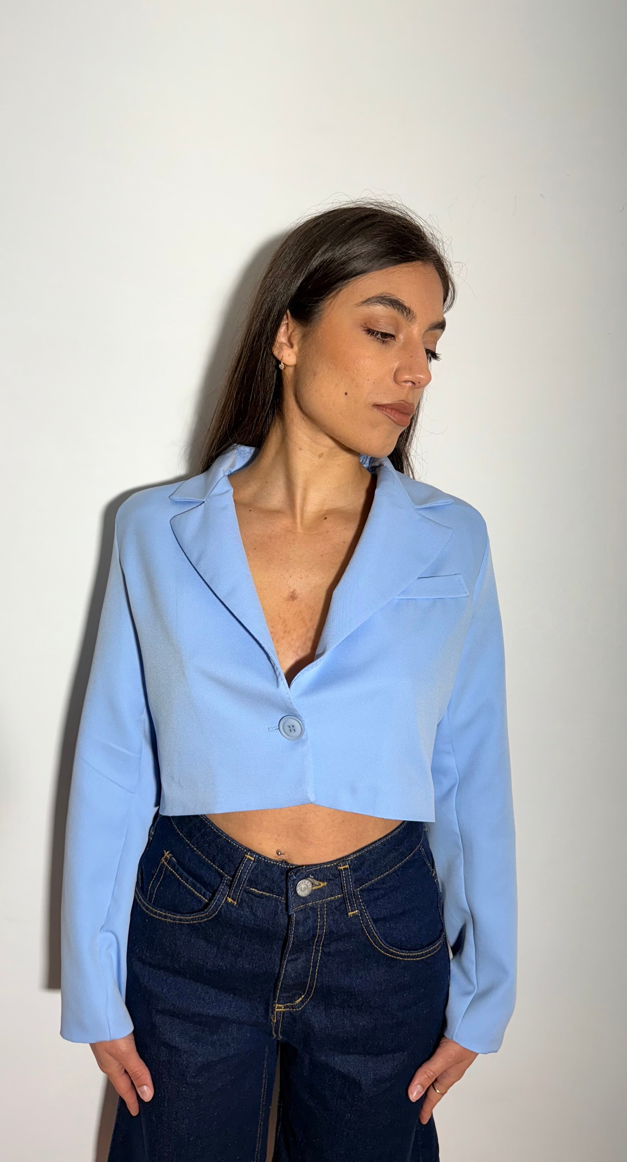 BLAZER CORTO - AZZURRO