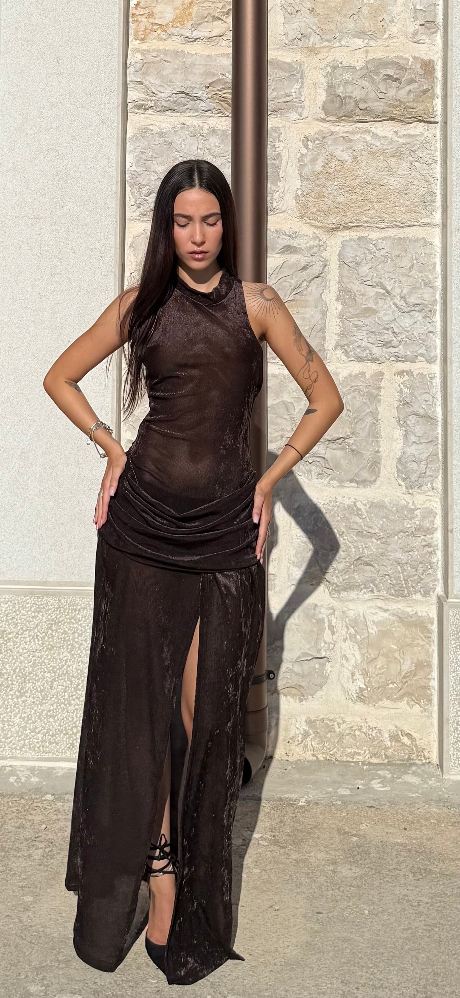 ABITO LUNGO DEA - MARRONE