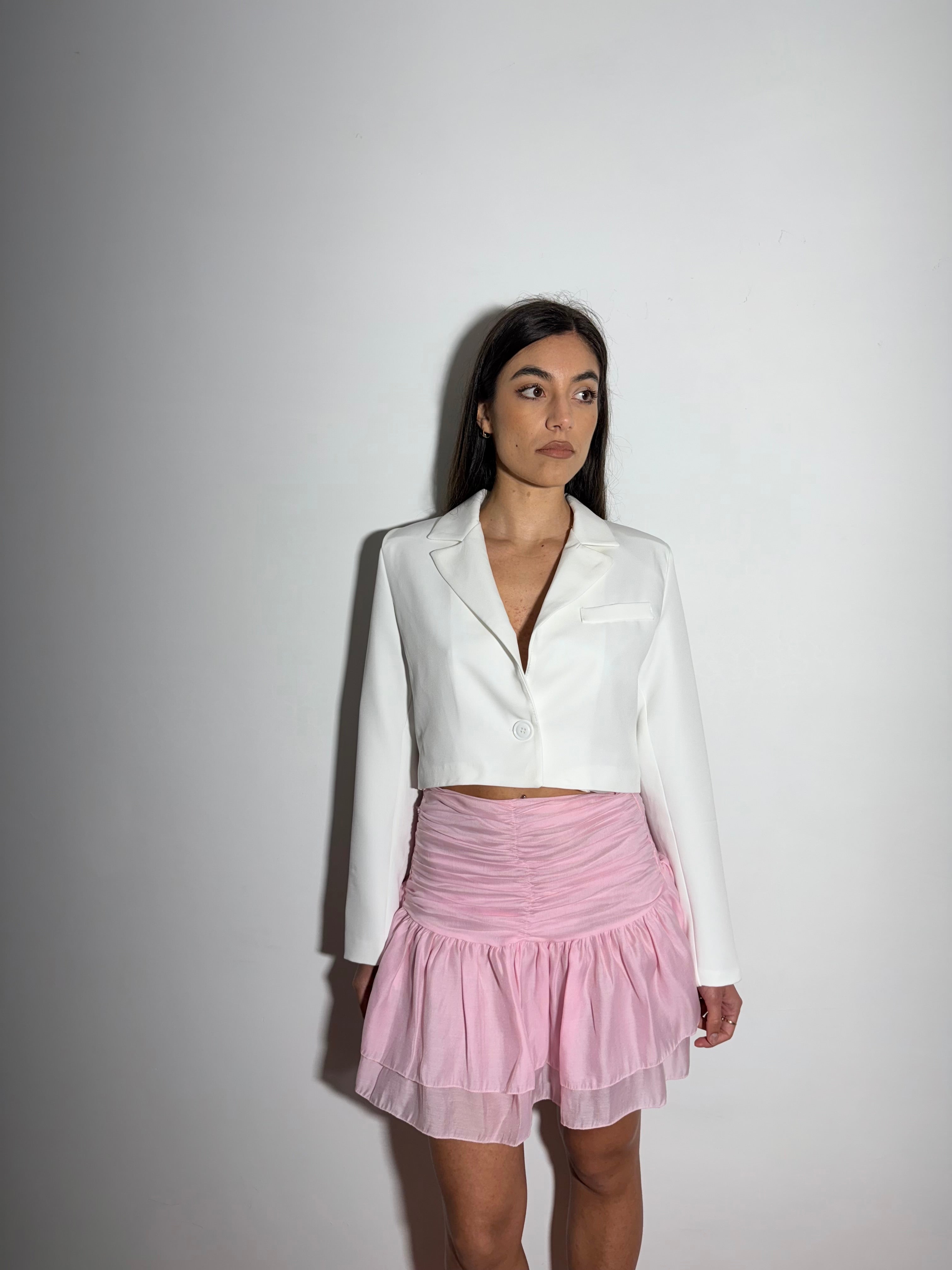 MINIGONNA FLOWING - ROSA