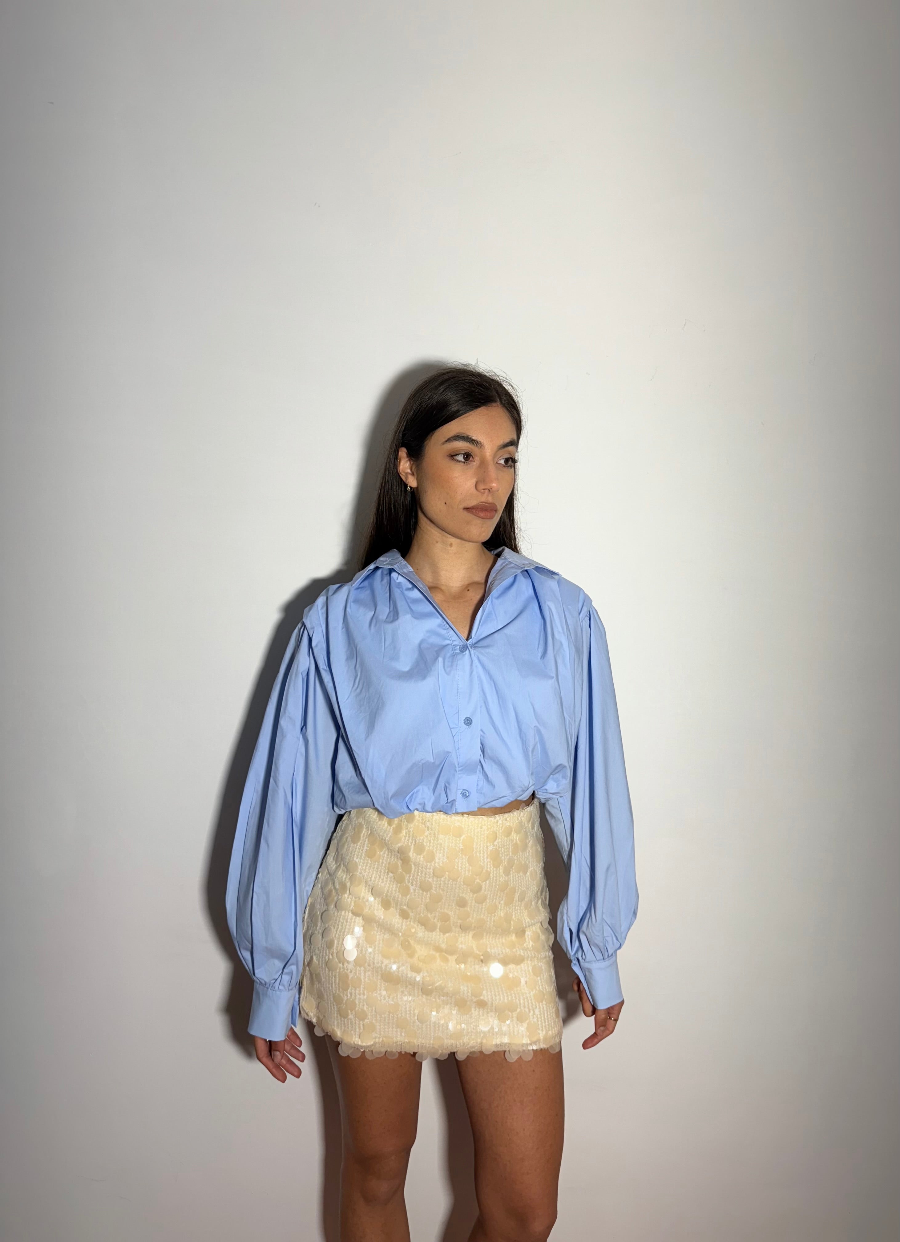 CAMICIA BALLOON - AZZURRA