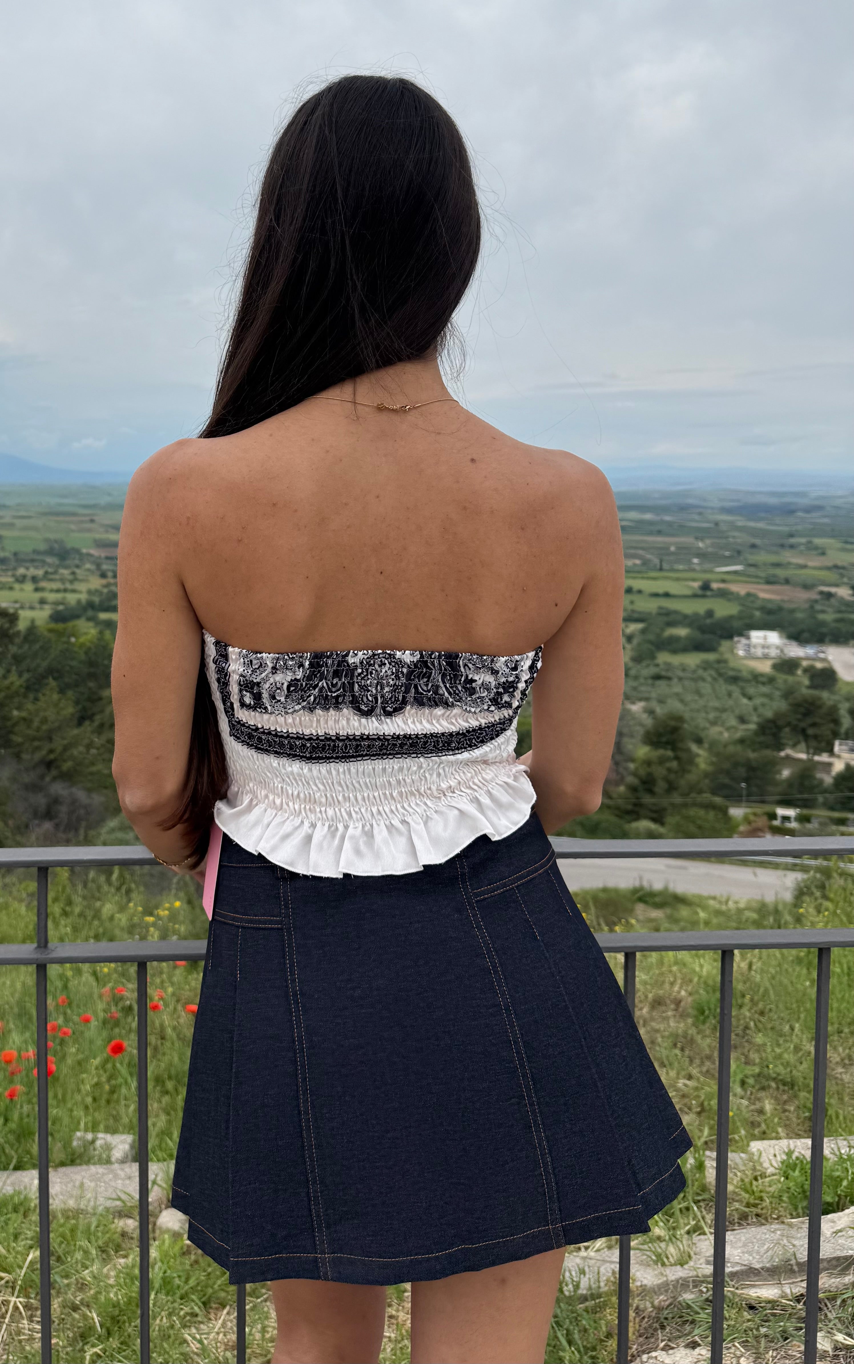 TOP FAZZOLETTO - BIANCO