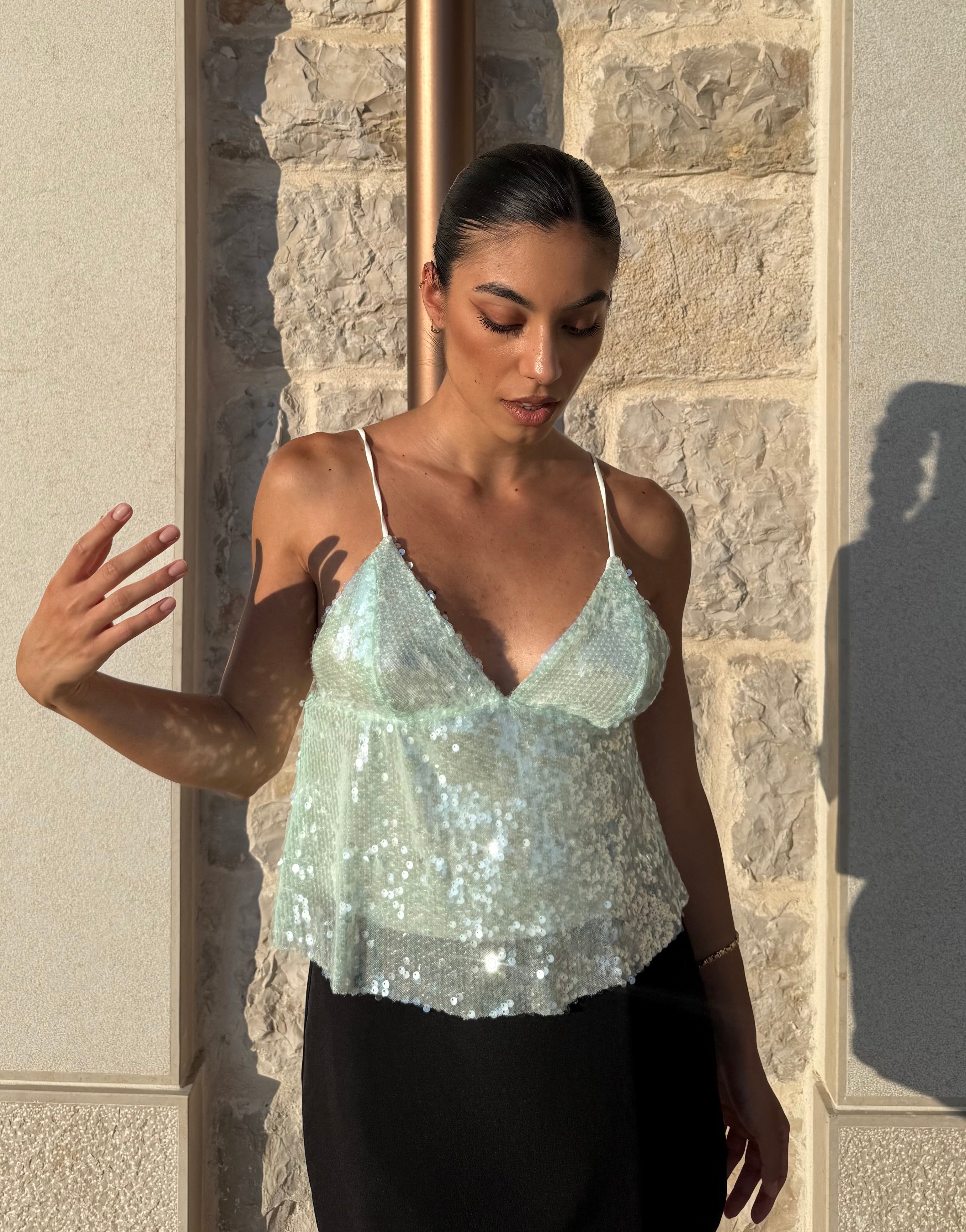 TOP SHIMMER - VERDE
