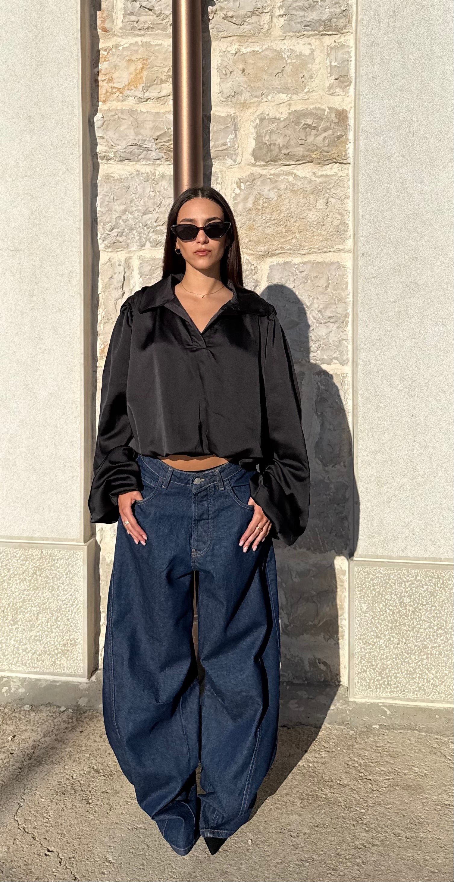 CAMICIA OVERSIZE - NERA