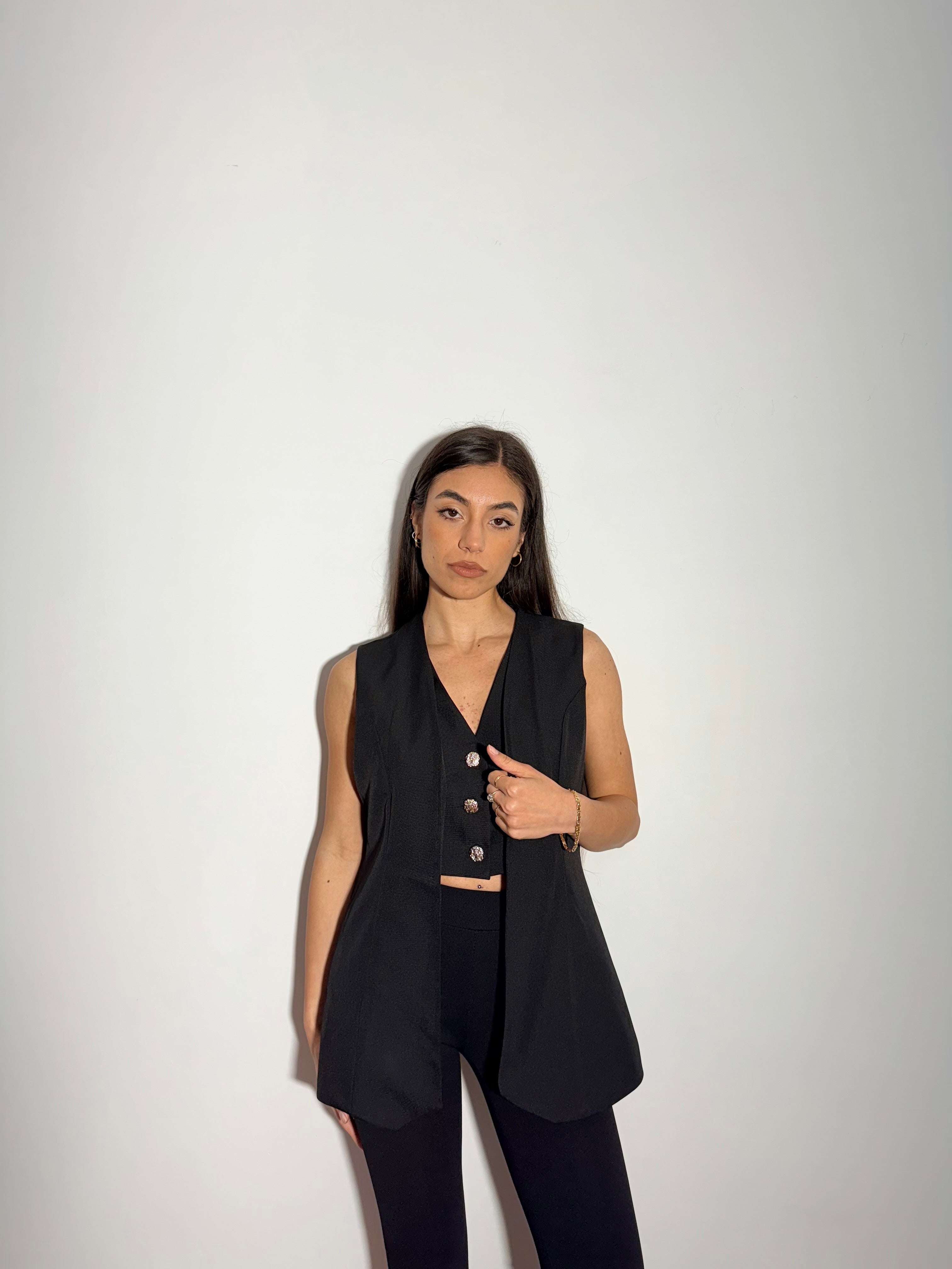 GILET JUSTINE - NERO