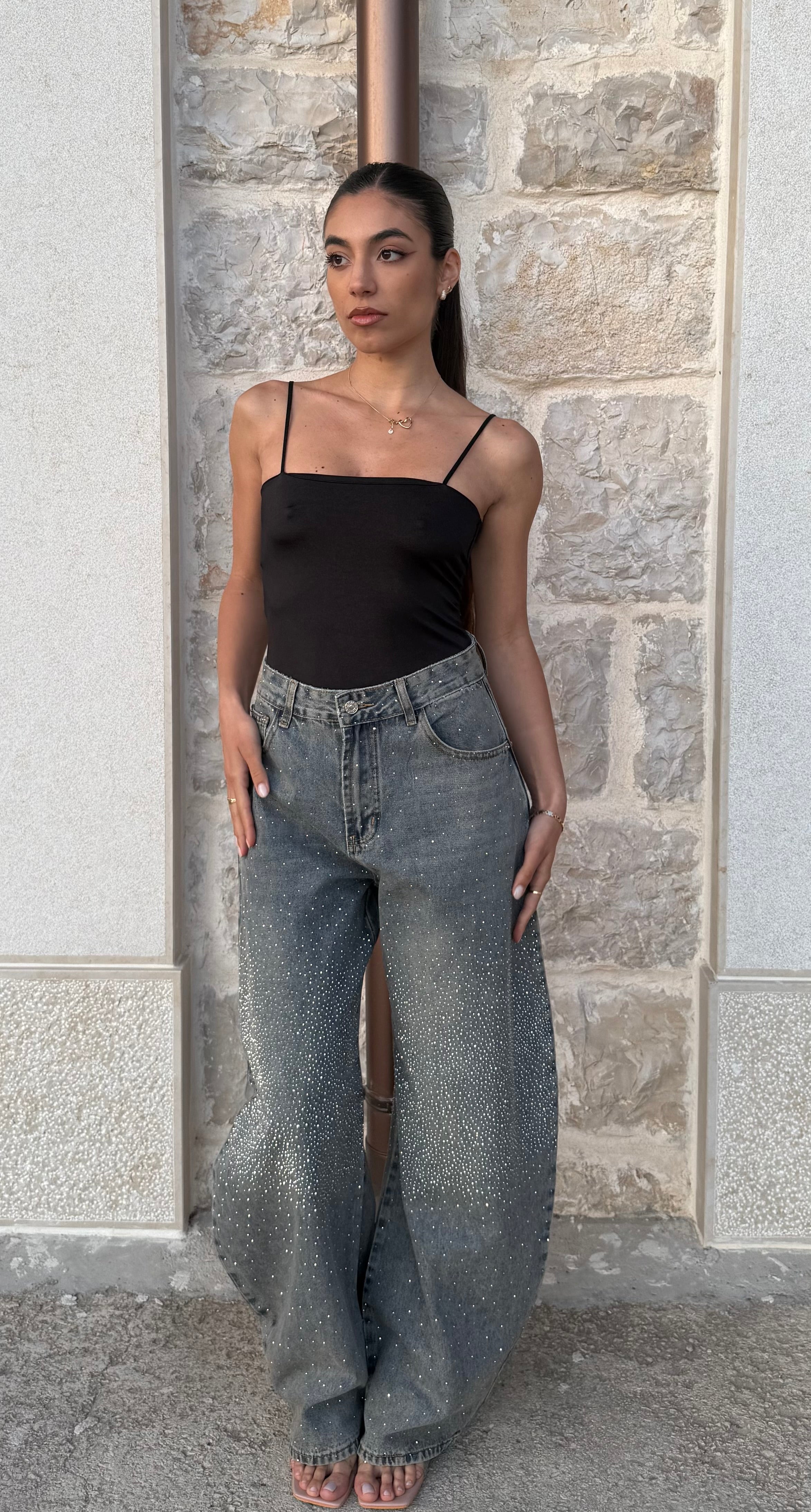 JEANS STRASS DREAM BALLOON