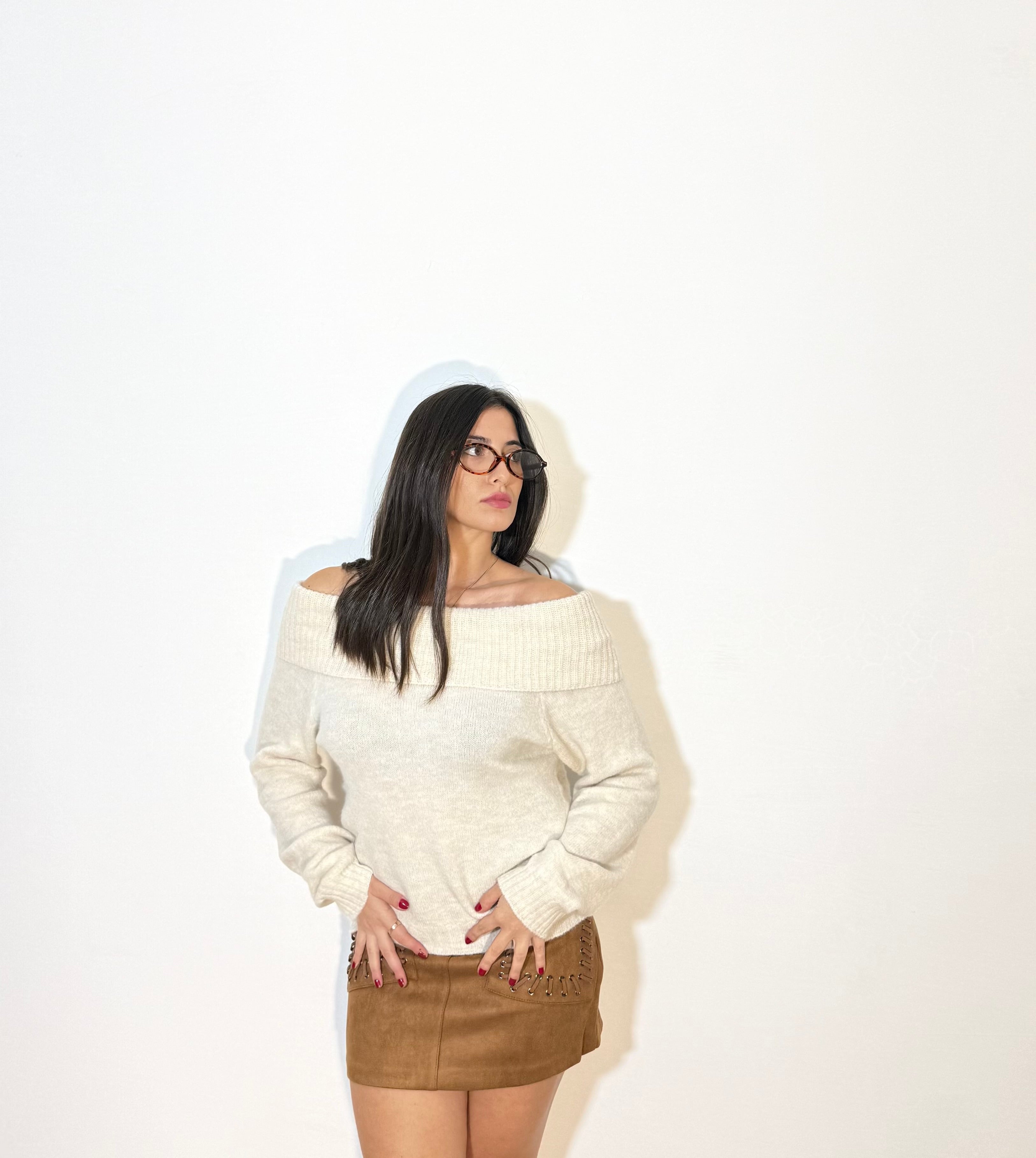 MAGLIONE KIM - BEIGE