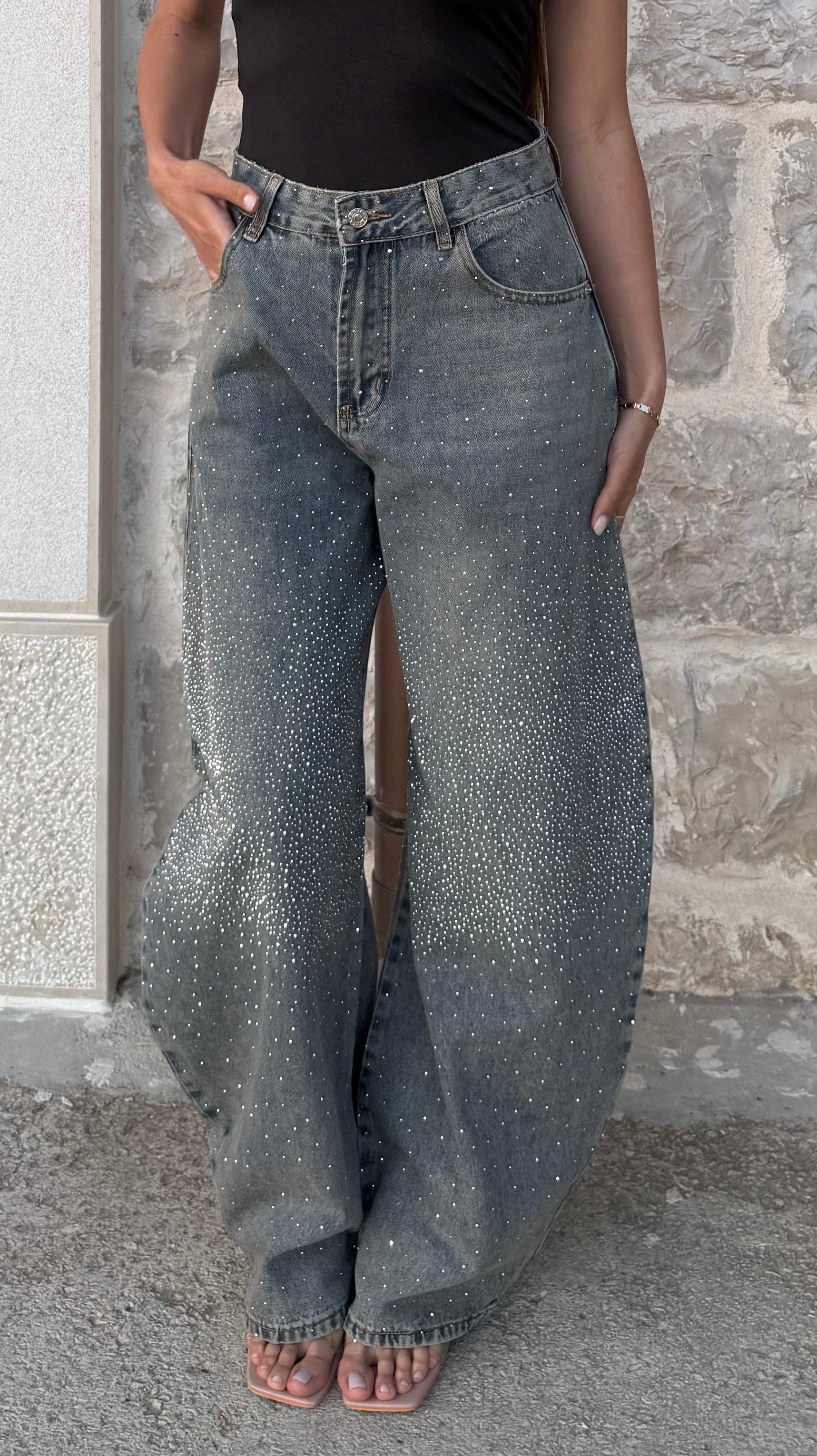JEANS STRASS DREAM BALLOON